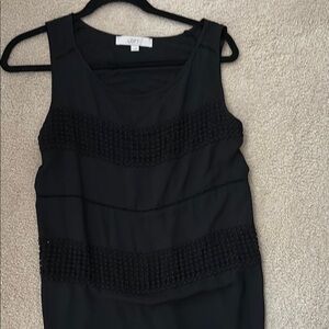 LOFT Textured Black Tank Top